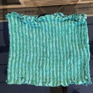 Green/white tube top.